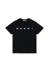 Marni T-shirt In Jersey Con Logo In Black