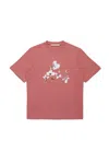 Marni T-shirt In Jersey Con Patch Floreali In Pink