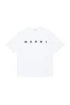 Marni T-shirt In Jersey Con Logo In White