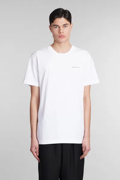 Marni Logo-print Cotton T-shirt In White