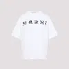 Marni Crew Neck Graphic Print Short Sleeves T-shirt In Lily White