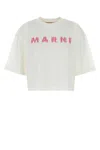 Marni Logo-print T-shirt In Lilywhite