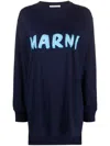 Marni Logo-print Long Sweatshirt Top In Lob80
