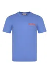 Marni Logo Tee In Blue Lilac