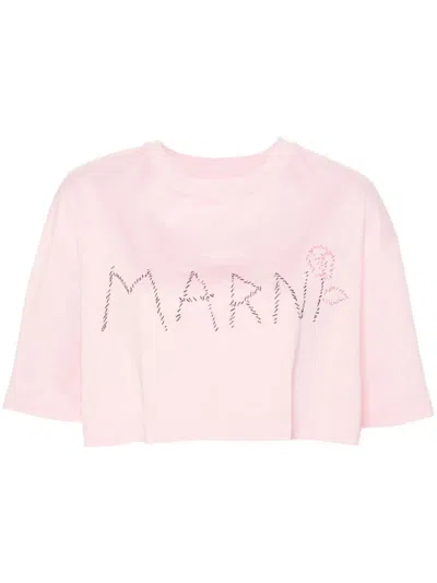 Marni T-shirt In Magnolia