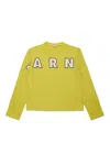Marni Cotton Long Sleeve T-shirt In Yellow