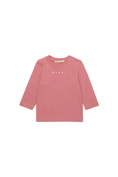 Marni T-shirt Manica Lunga In Jersey Con Logo