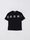Marni T-shirt With Embroidered Logo In Black