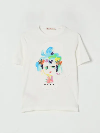 MARNI T-SHIRT MARNI KIDS COLOR WHITE,H24165001