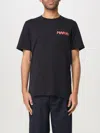Marni Mens Black Embroidered Logo-patch Crewneck Cotton-jersey T-shirt In Black