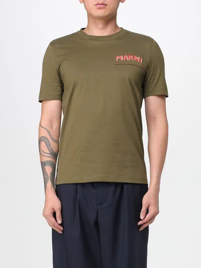 MARNI T-SHIRT MARNI MEN COLOR GREEN,H18610012