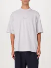 Marni White Cotton T-shirt With Logo Print In Grau