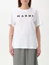 Marni Classic Short-sleeve T-shirt With Scribbled Logo In Weiss