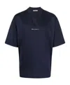 Marni Mini Logo-print Crewneck T-shirt In Black