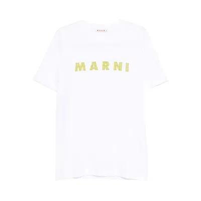 Marni Short-sleeve Cotton T-shirt In White