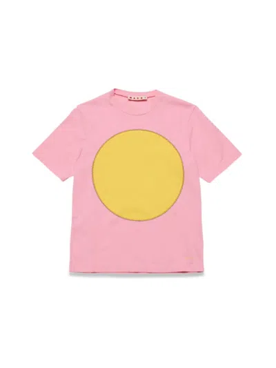 Marni Kids' Circle-panel Jersey T-shirt In Multicolour