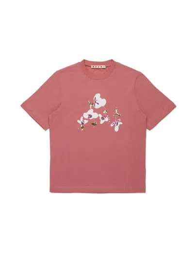 Marni Kids'  Mini Stylish Tee For Girls In Multi