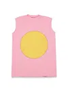 Marni Circle-panel Jersey Tank Top In Pink