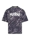 Marni Men's Logo Print T-shirt In Black