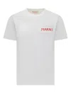 Marni Logo Patch Crewneck T-shirt In White
