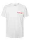Marni Logo Patch Crewneck T-shirt In White