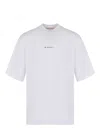 Marni White Cotton T-shirt With Logo Print In White