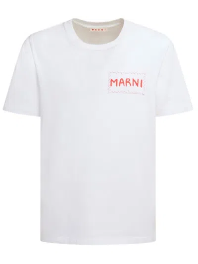 Marni T-shirt With Application In White
