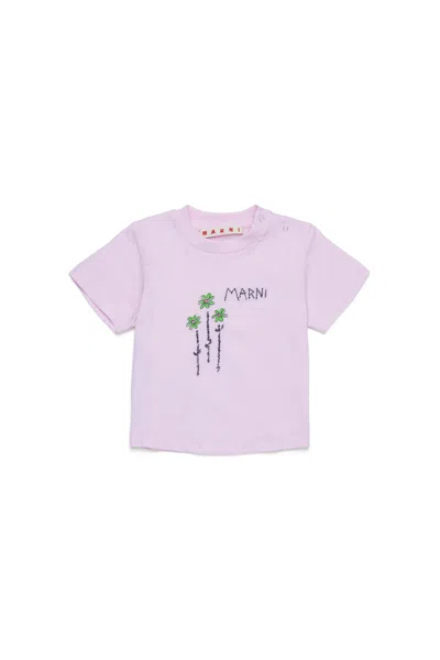 Marni Short-sleeved T-shirt In Pink