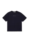 Marni T-shirt Con Logo Istituzionale In Blue