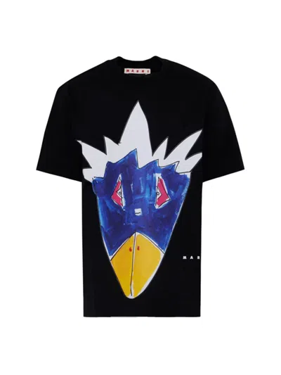 Marni Kids' T-shirt With Logo In Black