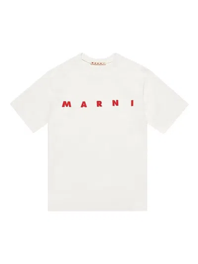 Marni Kids' T-shirt With Logo In Multi