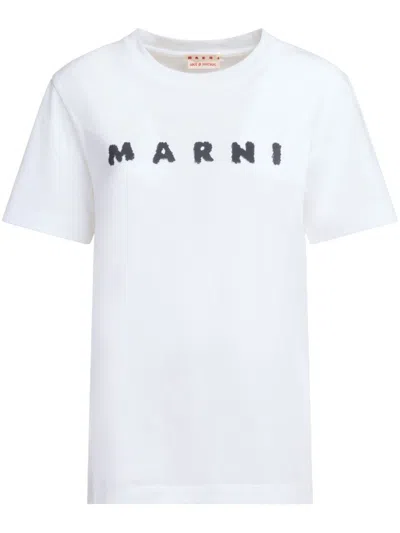 MARNI T-SHIRT WITH LOGO PRINT