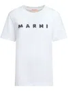 Marni Classic Short-sleeve T-shirt With Scribbled Logo In White