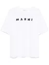 Marni Classic Short-sleeve T-shirt With Scribbled Logo In White