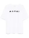 Marni Classic Short-sleeve T-shirt With Scribbled Logo In White