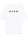 Marni Classic Short-sleeve T-shirt With Scribbled Logo In White