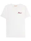 Marni Cotton Logo-print Short-sleeve T-shirt In White