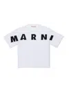 Marni Kids Logo Embroidered Crewneck T-shirt In White