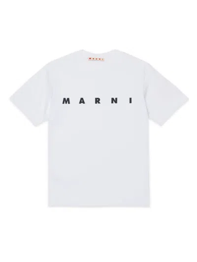 Marni Kids' T-shirt With Logo In White