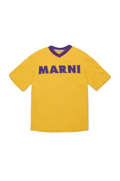 MARNI T-SHIRT CON PATCH MARNI MENDED