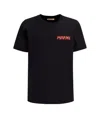 Marni Mens Black Embroidered Logo-patch Crewneck Cotton-jersey T-shirt In Black