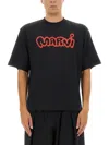 Marni Logo-print Cotton-jersey T-shirt In Multi