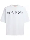 Marni Pop Fields Logo Graphic T-shirt In White