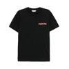 Marni Mens Black Embroidered Logo-patch Crewneck Cotton-jersey T-shirt