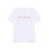 Marni White Jersey T-shirt With Scribbled Logo