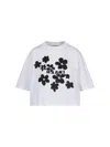 Marni White Cotton T-shirt With Daisy Garden Print