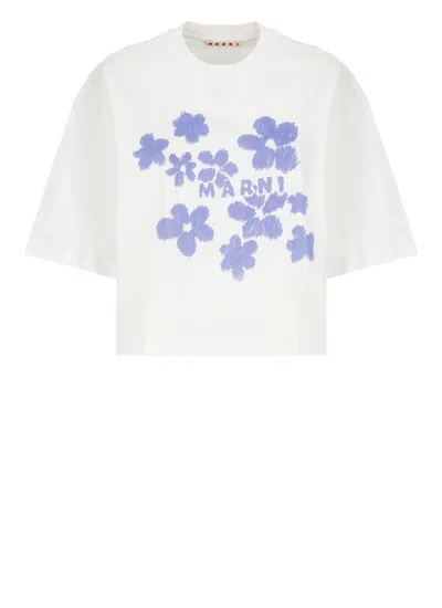 Marni T-shirts And Polos In Lily/white