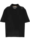 Marni Embroidered Logo Polo Shirt In Black