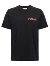 Marni Mens Black Embroidered Logo-patch Crewneck Cotton-jersey T-shirt In Black