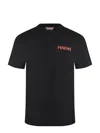Marni Mens Black Embroidered Logo-patch Crewneck Cotton-jersey T-shirt In Black